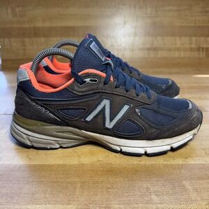New Balance 990v4 Made in USA Navy Orange W990LC4 Women 9 Running Shoes